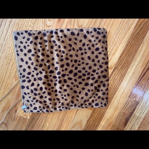 Leopard Print Shoulder Bag/Clutch - Picture 2 of 3